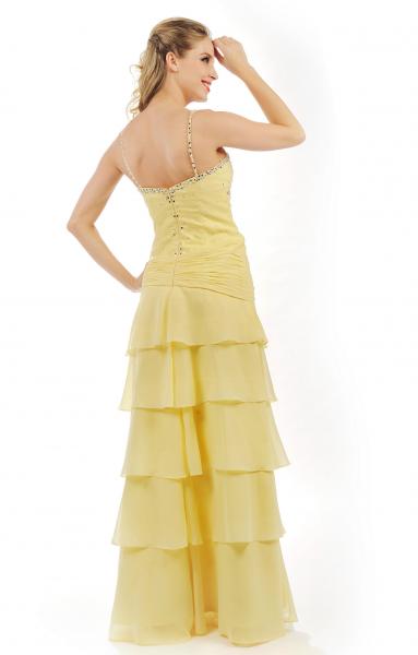 Abendkleid WD14127 gelb / orange